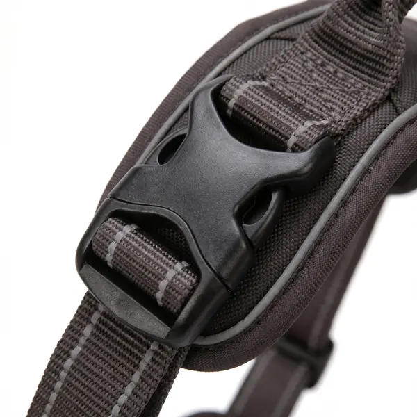 Close-up of the side-release buckle on the chest strap