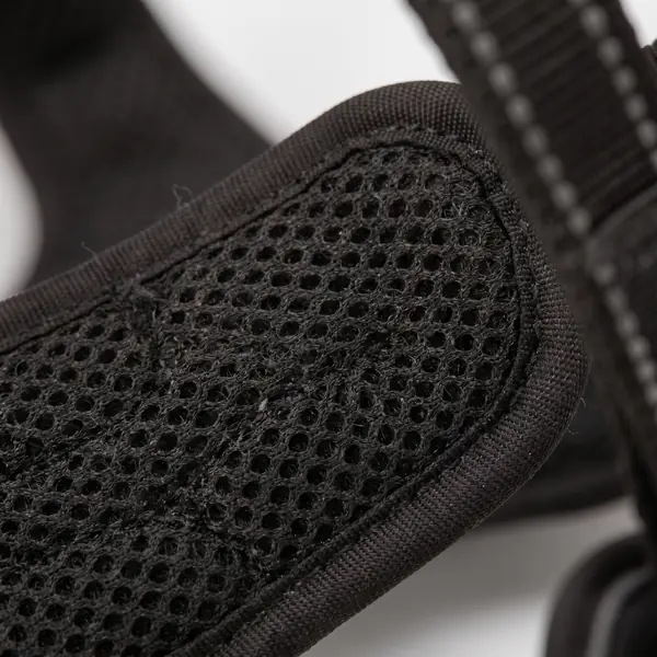 Close-up of the breathable mesh padding under the chest pad
